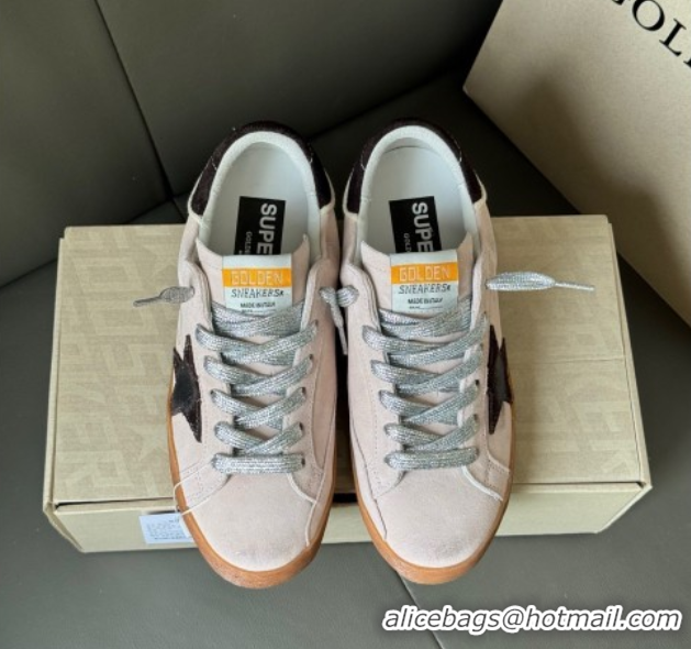 Luxurious Women’s Super-Star Sneakers LTD in lilac suede with brown suede star and heel tab 50429047