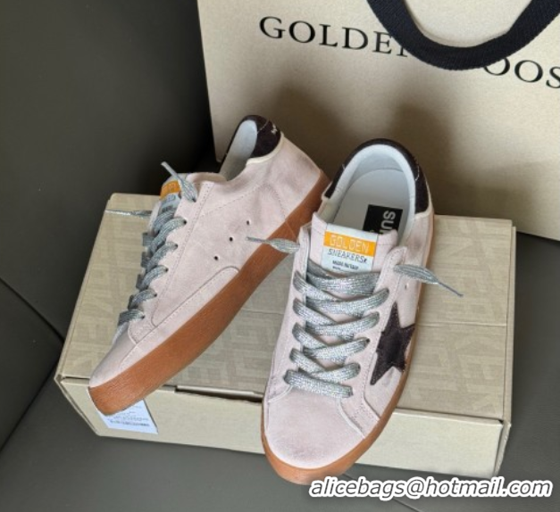 Luxurious Women’s Super-Star Sneakers LTD in lilac suede with brown suede star and heel tab 50429047
