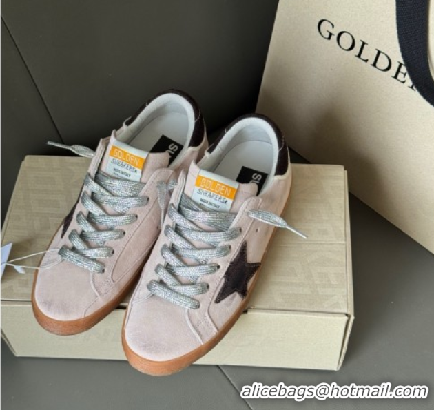Luxurious Women’s Super-Star Sneakers LTD in lilac suede with brown suede star and heel tab 50429047