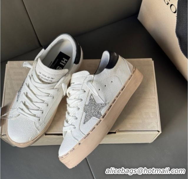 Low Cost Golden Goose Women's Hi Star Sneakers with star and metallic silver heel 50429056