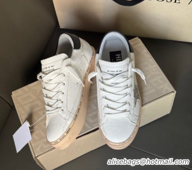 Low Cost Golden Goose Women's Hi Star Sneakers with star and metallic silver heel 50429056