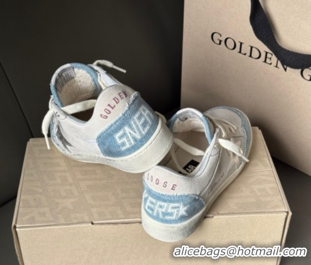 Best Grade Golden Goose Ball Star Sneakers LTD in suede with metallic leather star and denim inserts 0605007