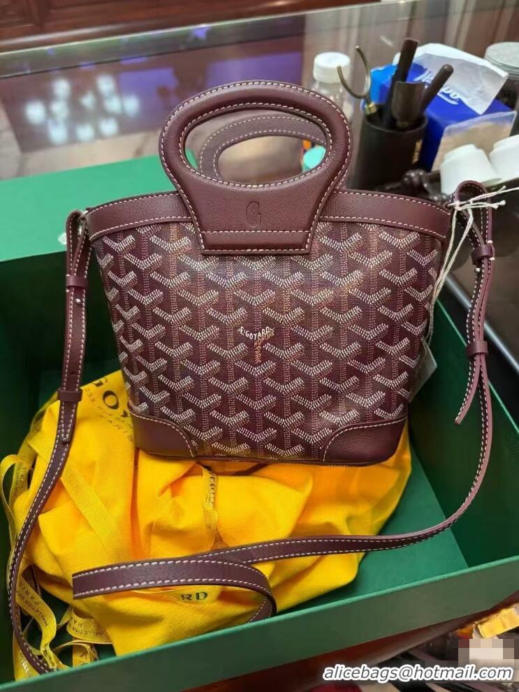 Top Design Goyard Beluga Mini Bag 020189 Burgundy 2025