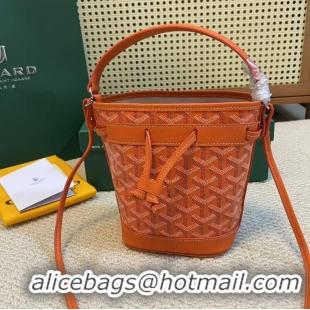 ​Famous Brand Goyard Original Petit Flot Mini Bucket Bag G8716 Orange