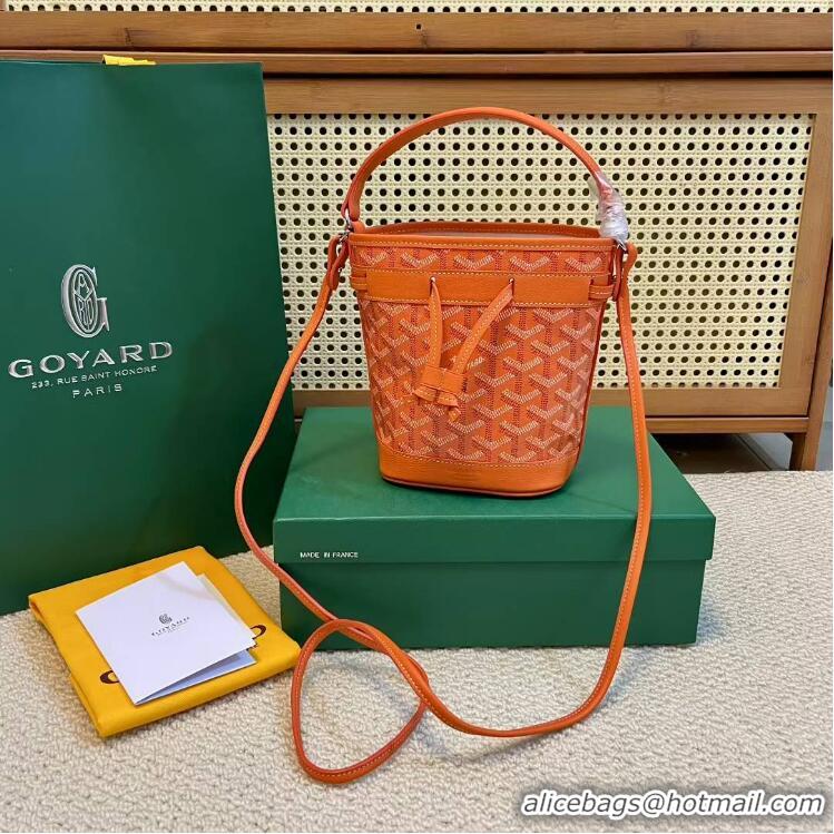​Famous Brand Goyard Original Petit Flot Mini Bucket Bag G8716 Orange