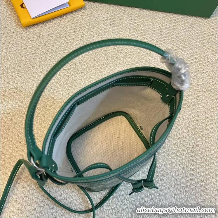 Famous Brand Goyard Original Petit Flot Mini Bucket Bag G8716 Green