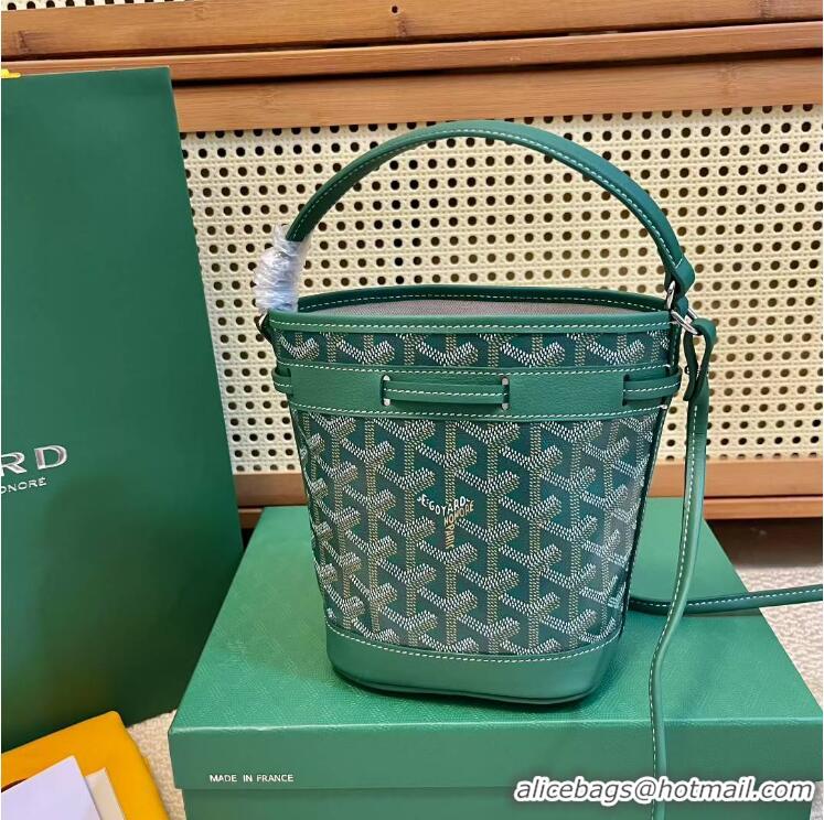 Famous Brand Goyard Original Petit Flot Mini Bucket Bag G8716 Green
