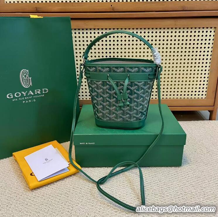 Famous Brand Goyard Original Petit Flot Mini Bucket Bag G8716 Green