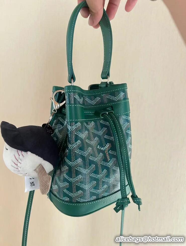 Famous Brand Goyard Original Petit Flot Mini Bucket Bag G8716 Green