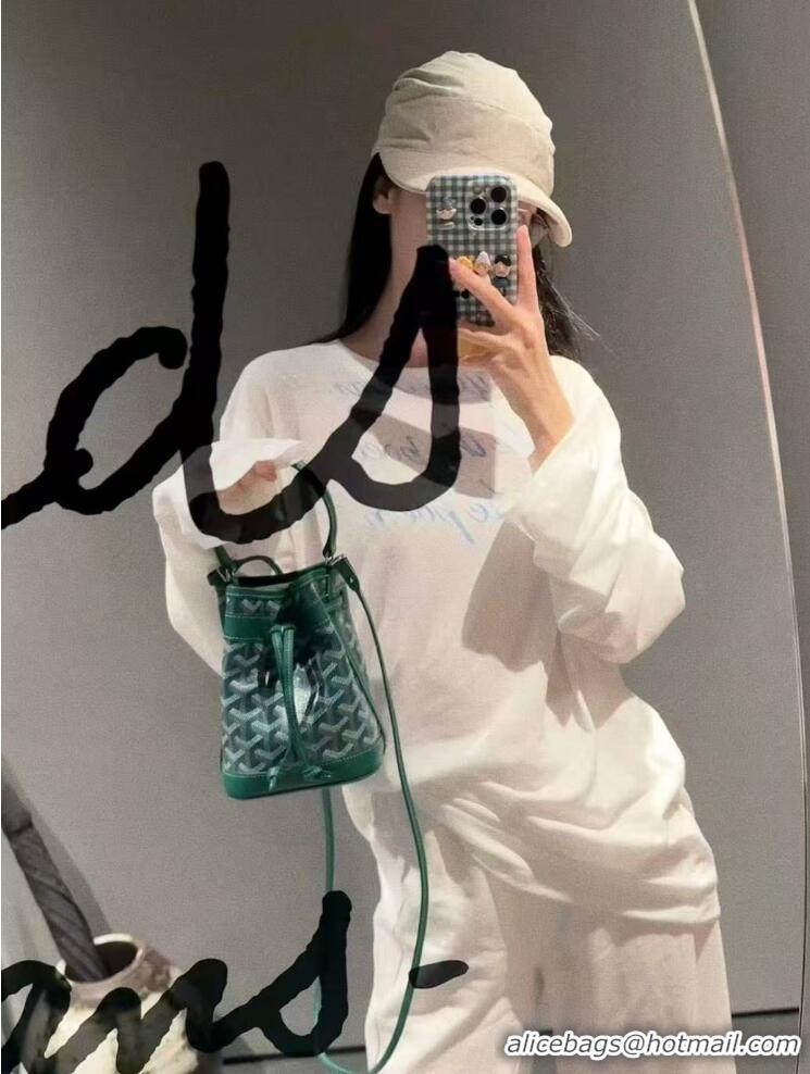 Famous Brand Goyard Original Petit Flot Mini Bucket Bag G8716 Green
