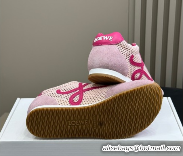 Grade Quality Loewe Ballet Runner 2.0 Sneakers in Mesh and Suede Light Pink/Fuchsia 50605076