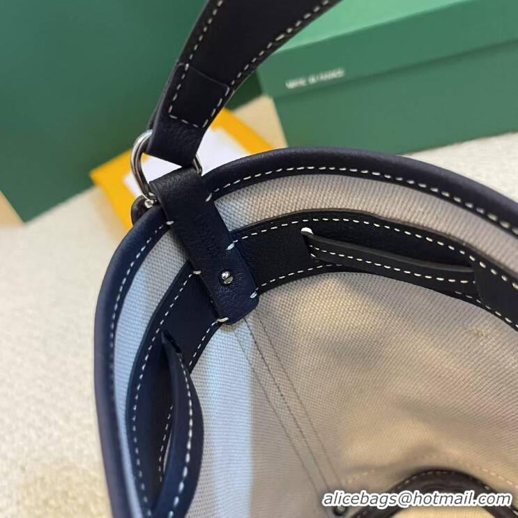 Well Crafted Goyard Original Petit Flot Mini Bucket Bag G8716 Navy Blue