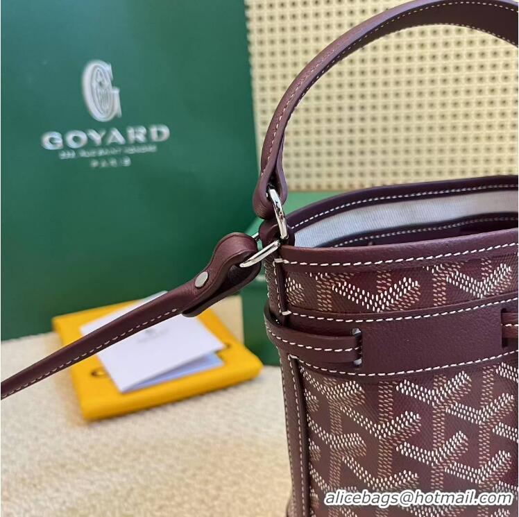 Popular Style Goyard Original Petit Flot Mini Bucket Bag G8716 Burgundy