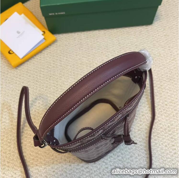 Popular Style Goyard Original Petit Flot Mini Bucket Bag G8716 Burgundy