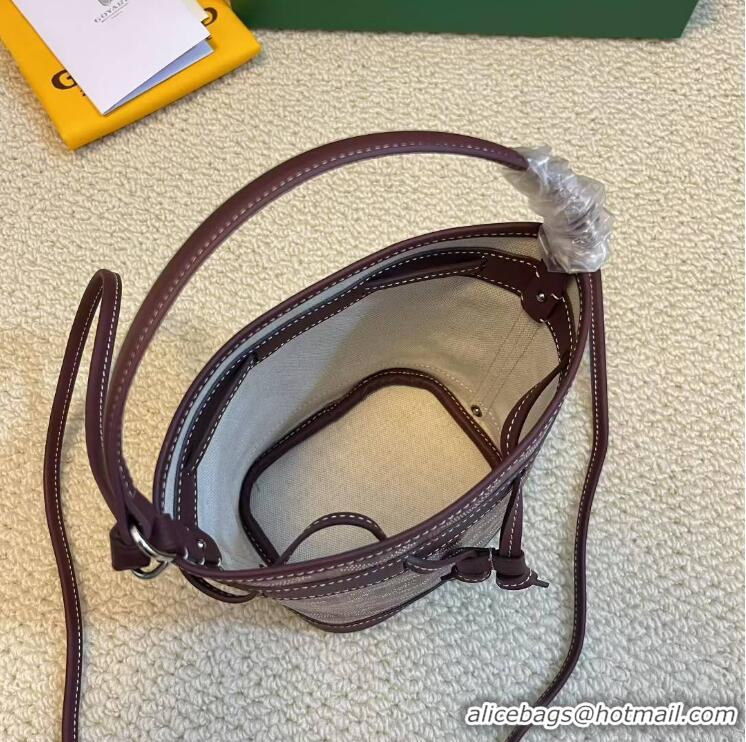 Popular Style Goyard Original Petit Flot Mini Bucket Bag G8716 Burgundy