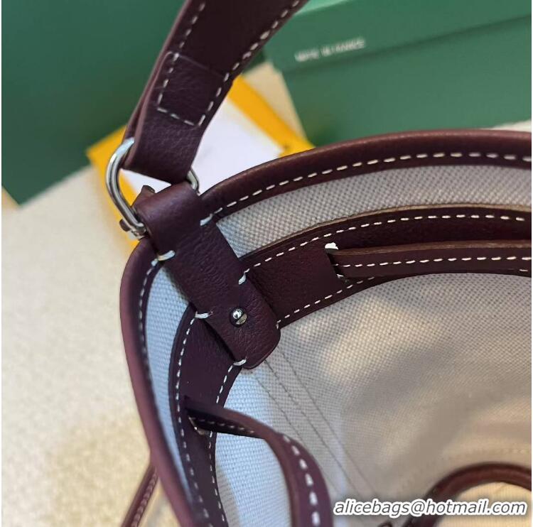 Popular Style Goyard Original Petit Flot Mini Bucket Bag G8716 Burgundy