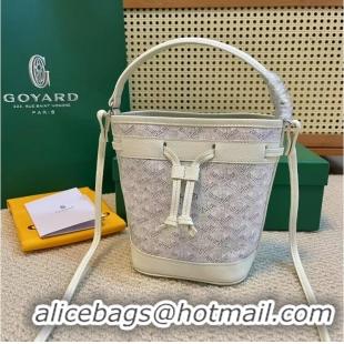 Inexpensive Goyard Original Petit Flot Mini Bucket Bag G8716 White
