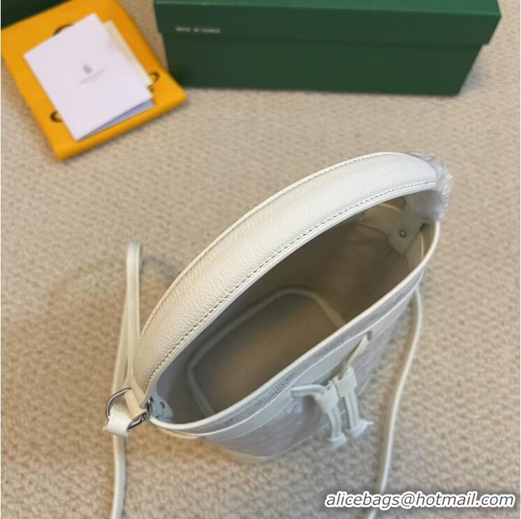 Inexpensive Goyard Original Petit Flot Mini Bucket Bag G8716 White