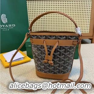 Good Taste Goyard Original Petit Flot Mini Bucket Bag G8716 Black And Tan