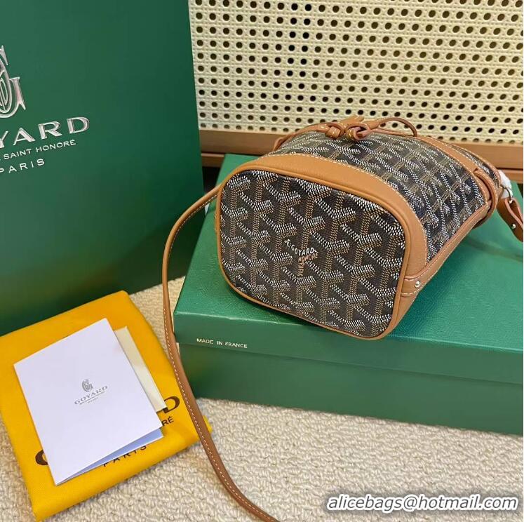 Good Taste Goyard Original Petit Flot Mini Bucket Bag G8716 Black And Tan