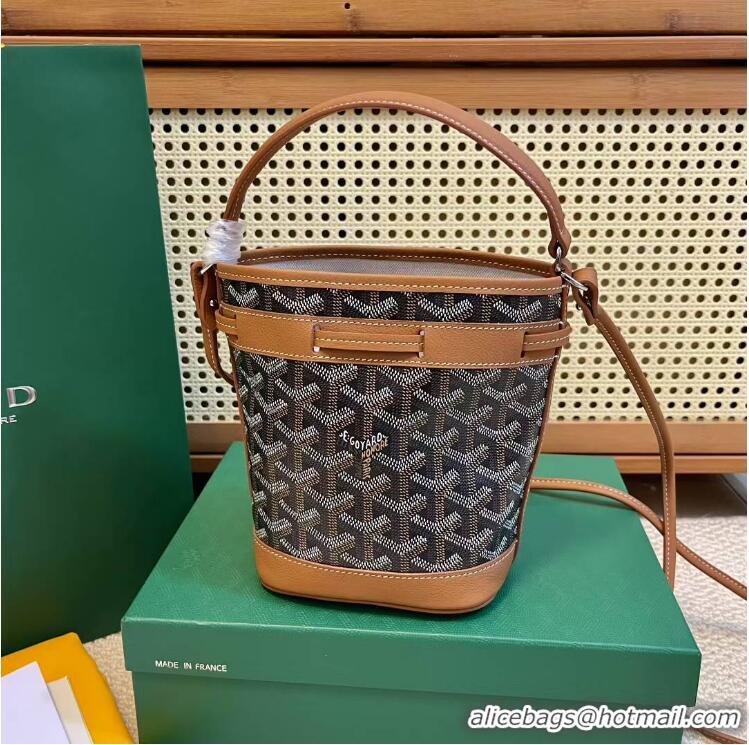 Good Taste Goyard Original Petit Flot Mini Bucket Bag G8716 Black And Tan
