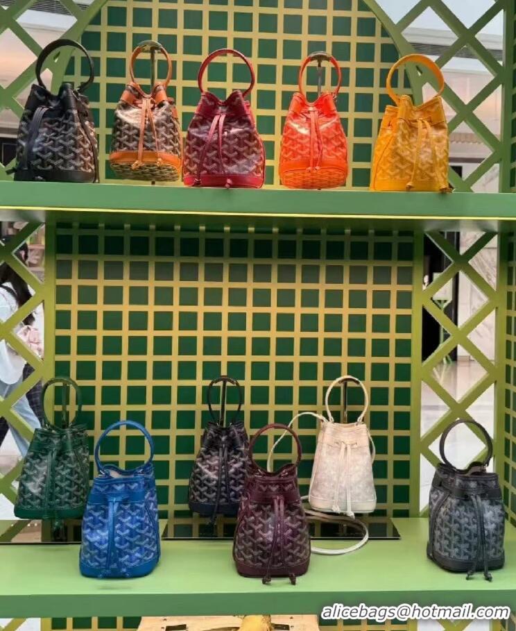 Good Taste Goyard Original Petit Flot Mini Bucket Bag G8716 Black And Tan