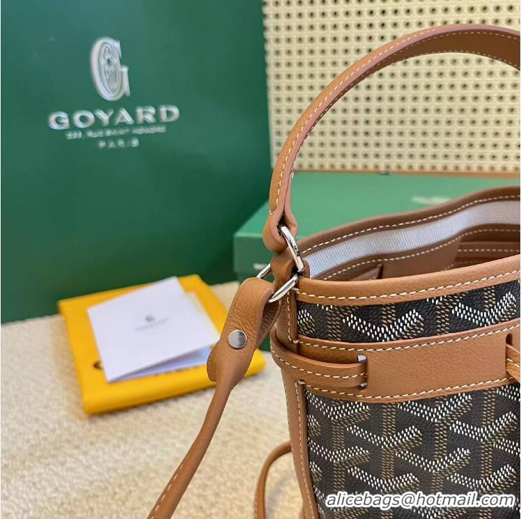 Good Taste Goyard Original Petit Flot Mini Bucket Bag G8716 Black And Tan