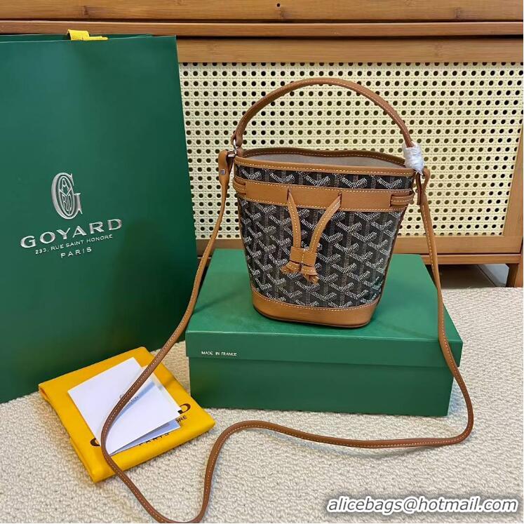 Good Taste Goyard Original Petit Flot Mini Bucket Bag G8716 Black And Tan