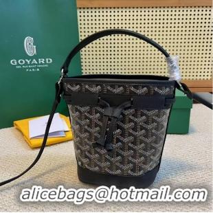 Luxury Cheap Goyard Original Petit Flot Mini Bucket Bag G8716 Black