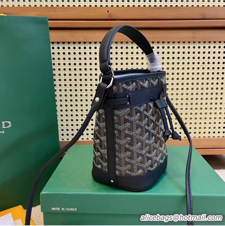 Luxury Cheap Goyard Original Petit Flot Mini Bucket Bag G8716 Black