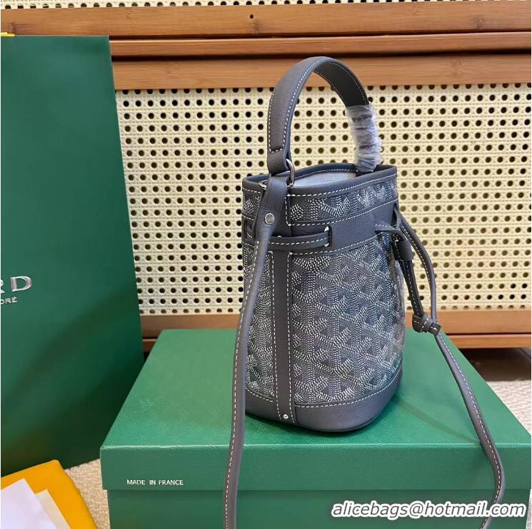 Grade Quality Goyard Original Petit Flot Mini Bucket Bag G8716 Dark Grey