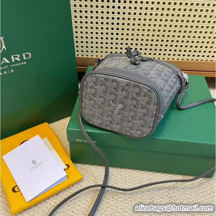 Grade Quality Goyard Original Petit Flot Mini Bucket Bag G8716 Dark Grey
