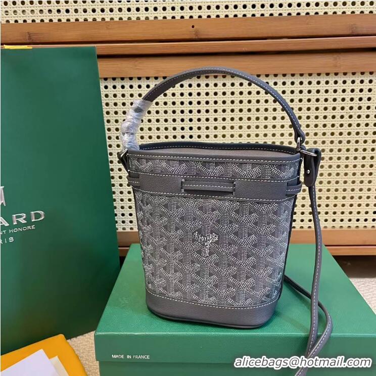 Grade Quality Goyard Original Petit Flot Mini Bucket Bag G8716 Dark Grey