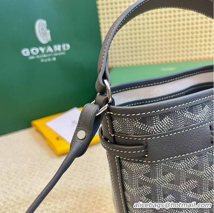 Grade Quality Goyard Original Petit Flot Mini Bucket Bag G8716 Dark Grey