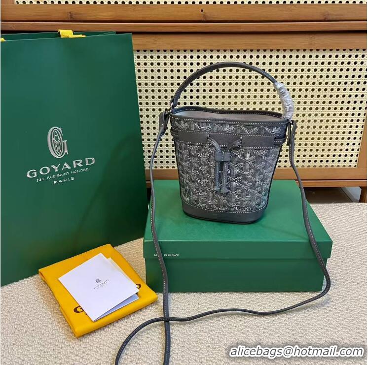 Grade Quality Goyard Original Petit Flot Mini Bucket Bag G8716 Dark Grey