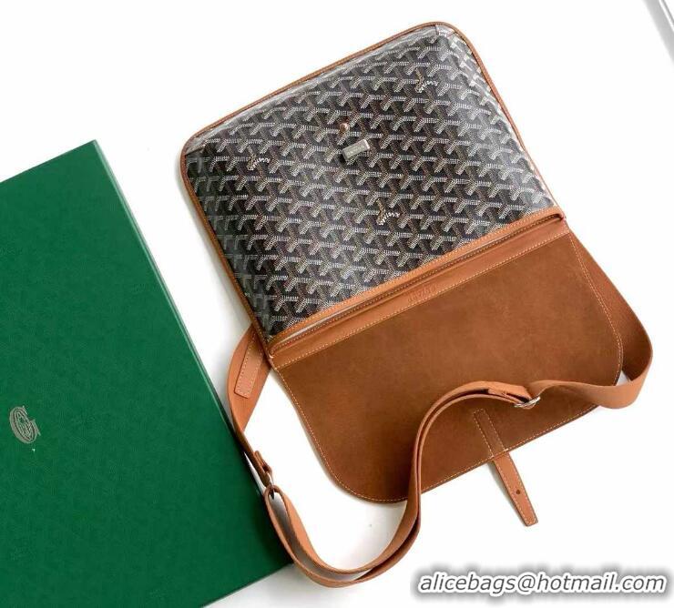 Grade Quality Goyard Coursier Messenger Bag 8069 Black And Tan