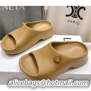 Durable Loewe Foam Rubber Pebble slides sandal Beige 0605104