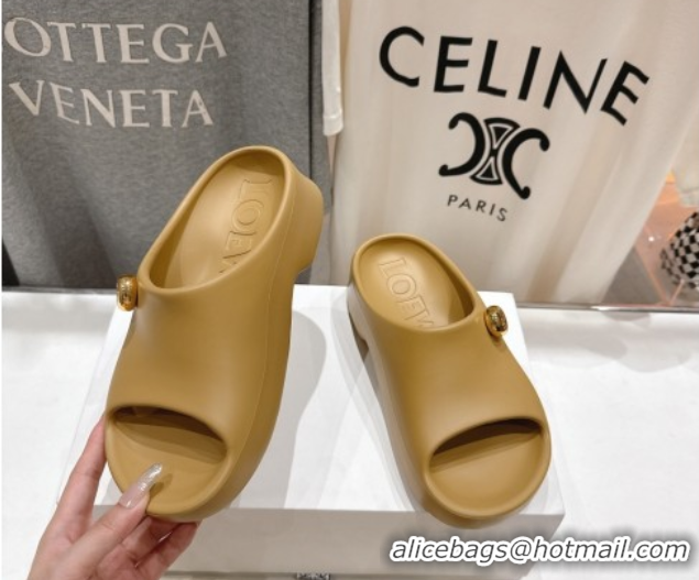 Durable Loewe Foam Rubber Pebble slides sandal Beige 0605104