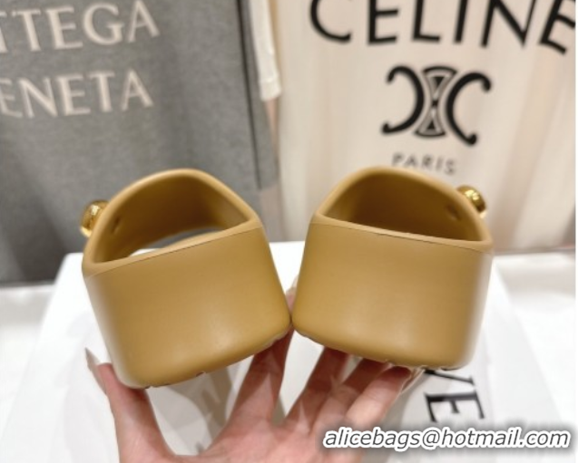 Durable Loewe Foam Rubber Pebble slides sandal Beige 0605104