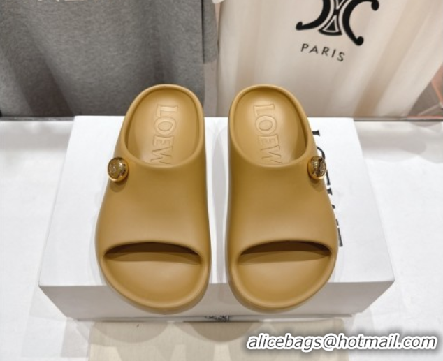 Durable Loewe Foam Rubber Pebble slides sandal Beige 0605104