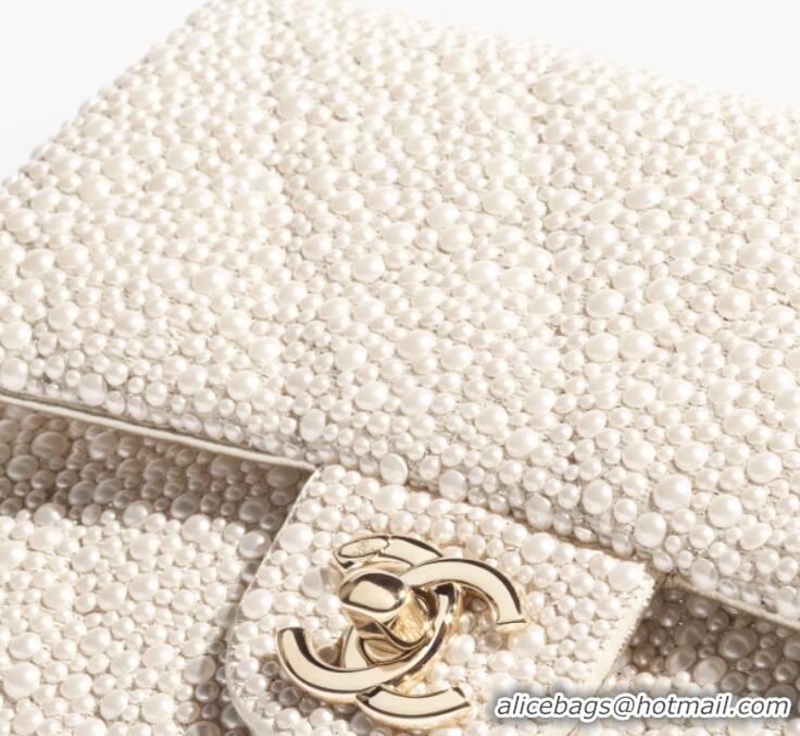 Buy Cheap Chanel Evening Bag Imitation Pearls AS4297 White/Gold Spring-Summer 2025