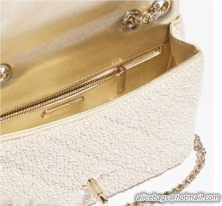 Buy Cheap Chanel Evening Bag Imitation Pearls AS4297 White/Gold Spring-Summer 2025