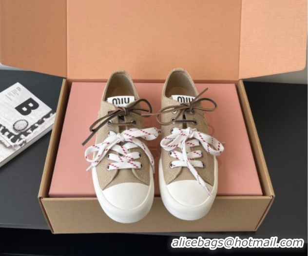 Classic Hot Miu Miu Washed Denim Low-top Sneakers Grey 2025 5E384E