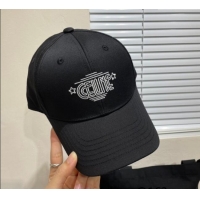 Luxury Classic Celine Canvas Baseball Hat CE051401 Black 2025