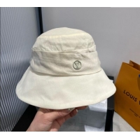 Top Design Louis Vuitton Satin Bucket Hat V0514 White 2025