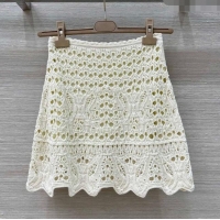 Famous Brand Dior Miss Dior Butterfly Knit Skirt 0515 White 2025