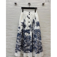 Famous Brand Dior Coconut Tree Printed A-Shaped Skirt D0515 2025