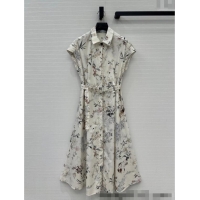 Top Grade Dior Printed Dress 0515 Grey 2025