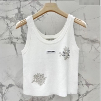 Classic Specials Miu Miu Knit Vest with Beads 0515 White 2025