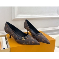 Top Grade Louis Vuitton 6AM Pumps 5.5cm in Monogram Canvas 0222015